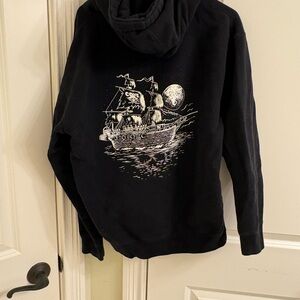Cove Black Pirate Ship Hoodie